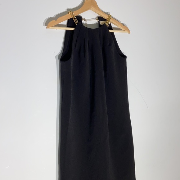 Michael Kors Chain Halter Neck Mini Black Dress - Picture 4 of 15